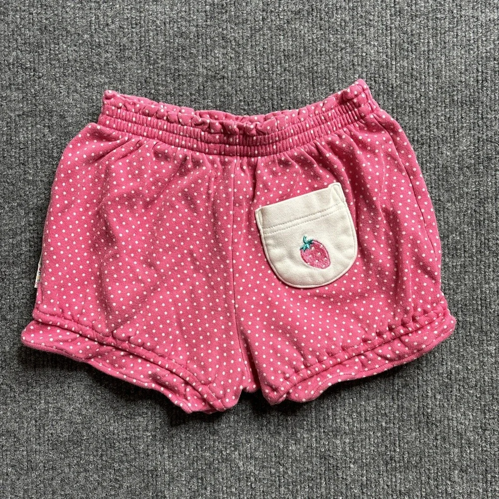 Vintage Gymboree Bubble Shorts Pink Dots XS Strawberry Rainbow Tag READ